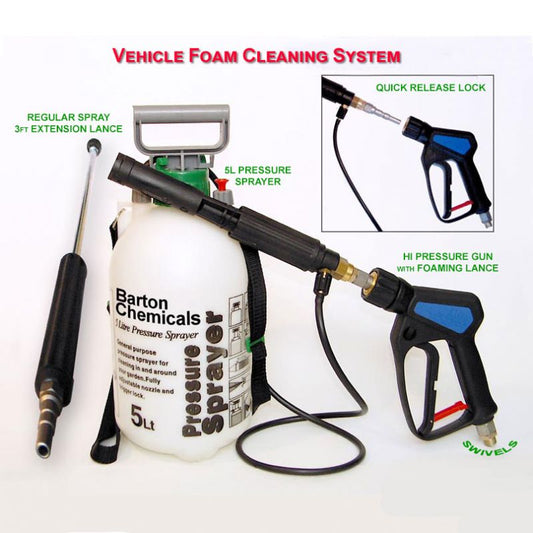 Vehicle Foamer With Quick Release Gun, Rinse Lance & Bottle